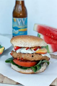 Hot and Sweet Turkey Burger with Whipped Blue Cheese | Fabtastic Eats