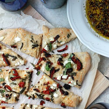 Sun-dried Tomato and Feta Focaccia | Fabtastic Eats