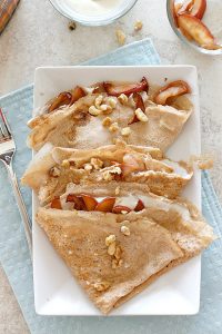 Maple Walnut Crepes with Caramelized Apples
