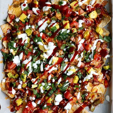 (Seriously loaded!) BBQ Chicken Nachos | Fabtastic Eats