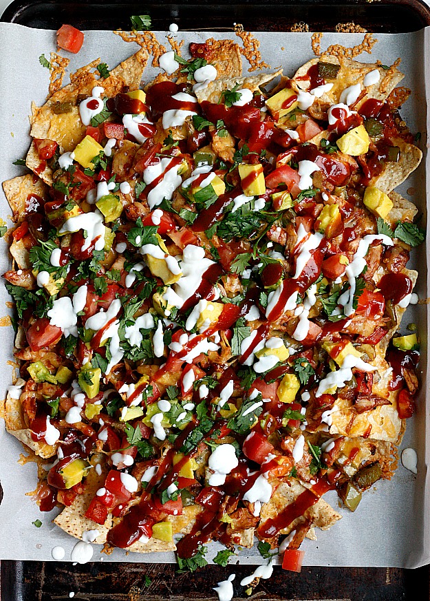 (Seriously loaded!) BBQ Chicken Nachos | Fabtastic Eats
