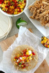 Hot Pepper and Mango Chicken Tacos | Fabtastic Eats