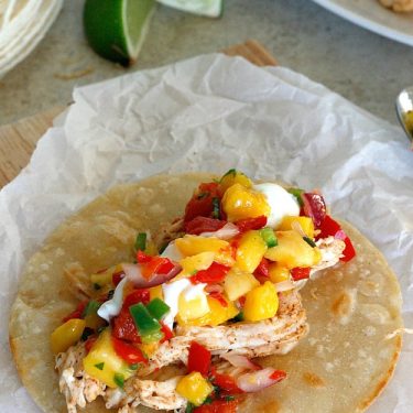 Hot Pepper and Mango Chicken Tacos | Fabtastic Eats