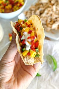Hot Pepper and Mango Chicken Tacos | Fabtastic Eats