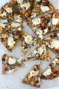 Butternut Squash, Brussels, Spicy Sausage, and Ricotta Pizza | Fabtastic Eats