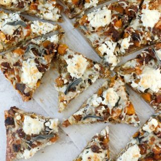 Butternut Squash, Brussels, Spicy Sausage, and Ricotta Pizza | Fabtastic Eats