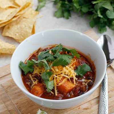 Sweet Potato, Black Bean, and Ground Sirloin Chili