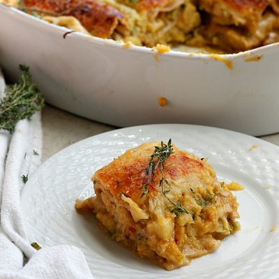 Apple, Pumpkin, and Spicy Sausage Lasagna