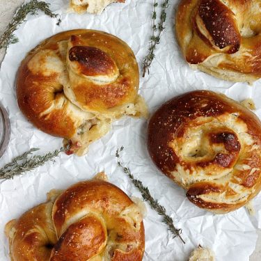 Three Cheese Pancetta Stuffed Pretzels | Fabtastic Eats