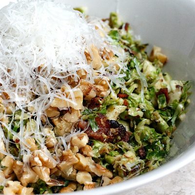 Warm Brussels Sprouts and Bacon Salad