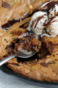 Dark Chocolate, Pumpkin Butter, & Butterscotch Skillet Cookie | Fabtastic Eats