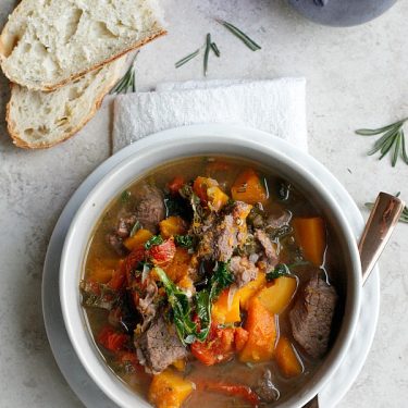 Butternut Squash and Kale Beef Stew | Fabtastic Eats