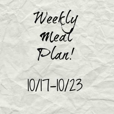 Weekly Meal Plan!