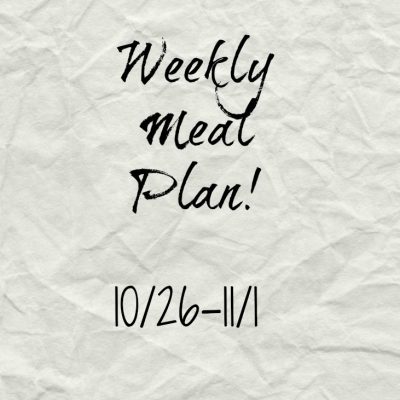 Weekly Meal Plan!