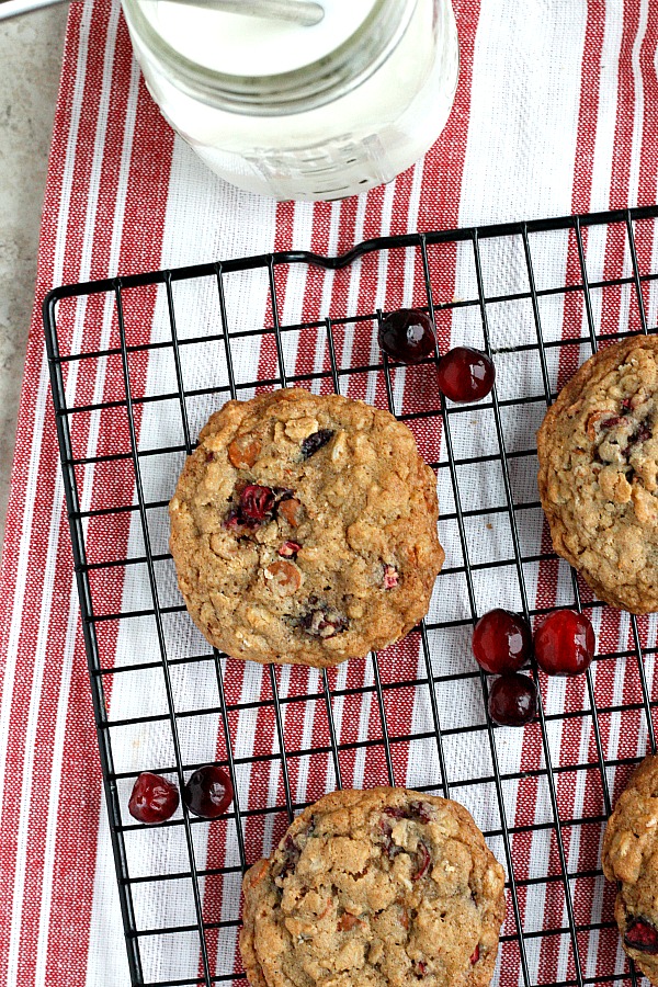 Cinnamon Cranberry Oatmeal Cookies | Fabtastic Eats