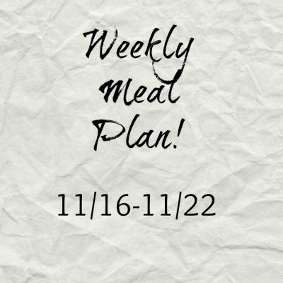 Weekly Meal Plan!