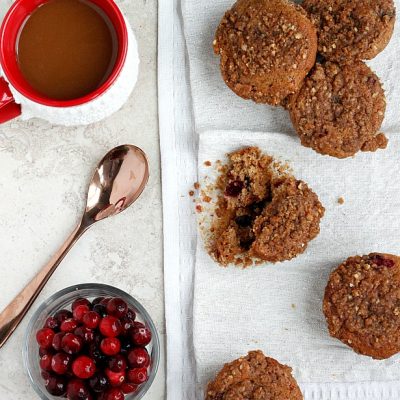 Cranberry Eggnog Muffins
