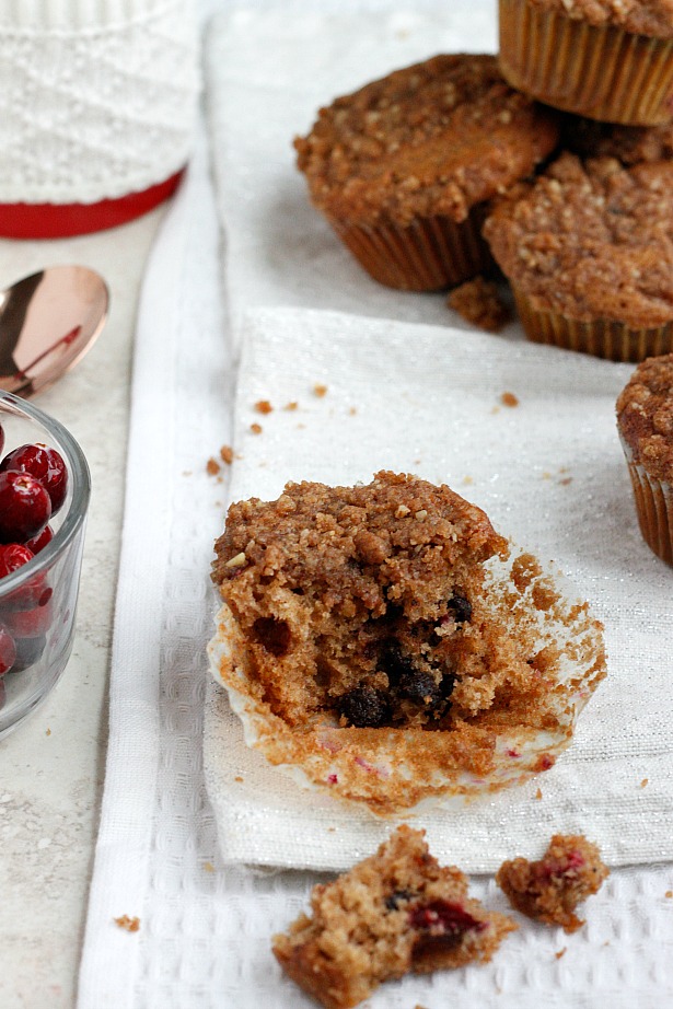 Cranberry Eggnog Muffins | Fabtastic Eats