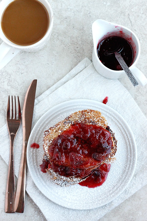 Cranberry Eggnog French Toast | Fabtastic Eats