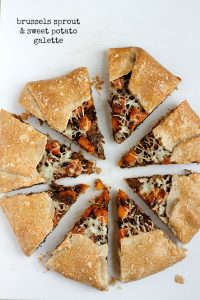 Brussels Sprout and Sweet Potato Galette | Fabtastic Eats