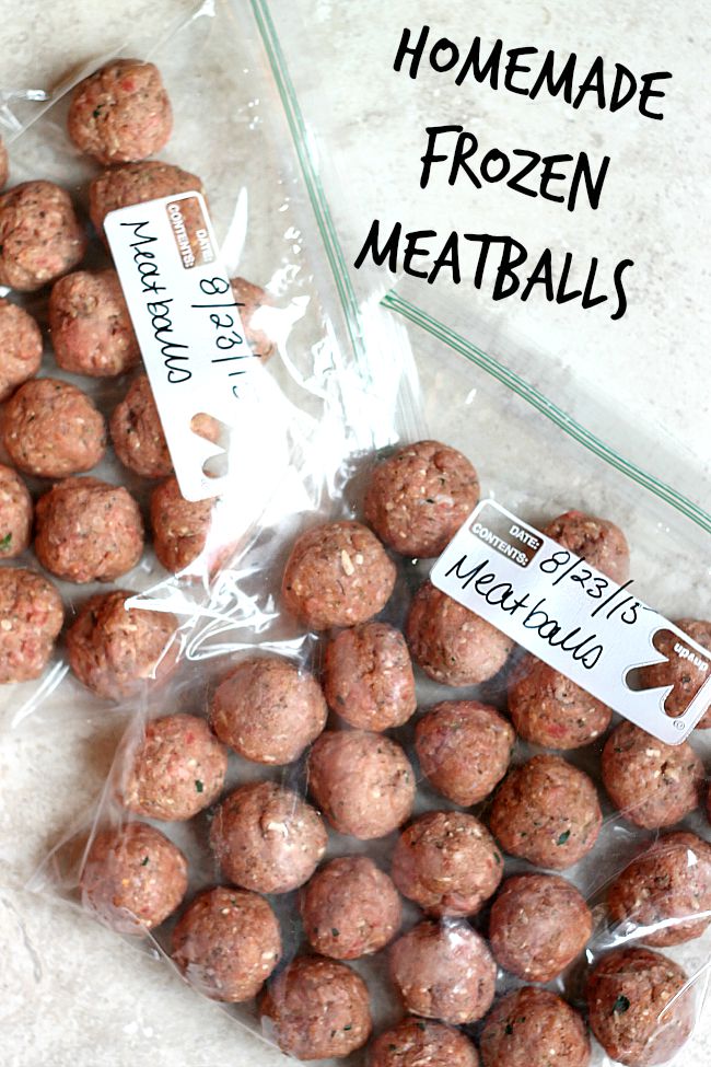 Homemade Frozen Meatballs | Fabtastic Eats