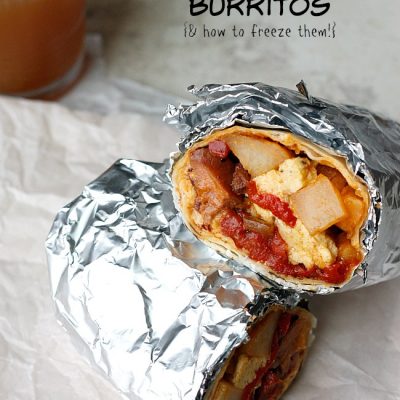 Freezer Chipotle Breakfast Burritos
