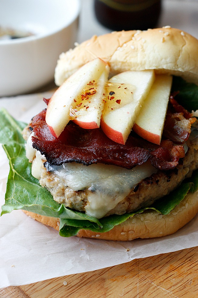 Autumn Turkey Burger with Spicy Honey Drizzle | Fabtastic Eats