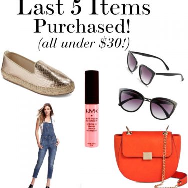 Last 5 Items Purchased!